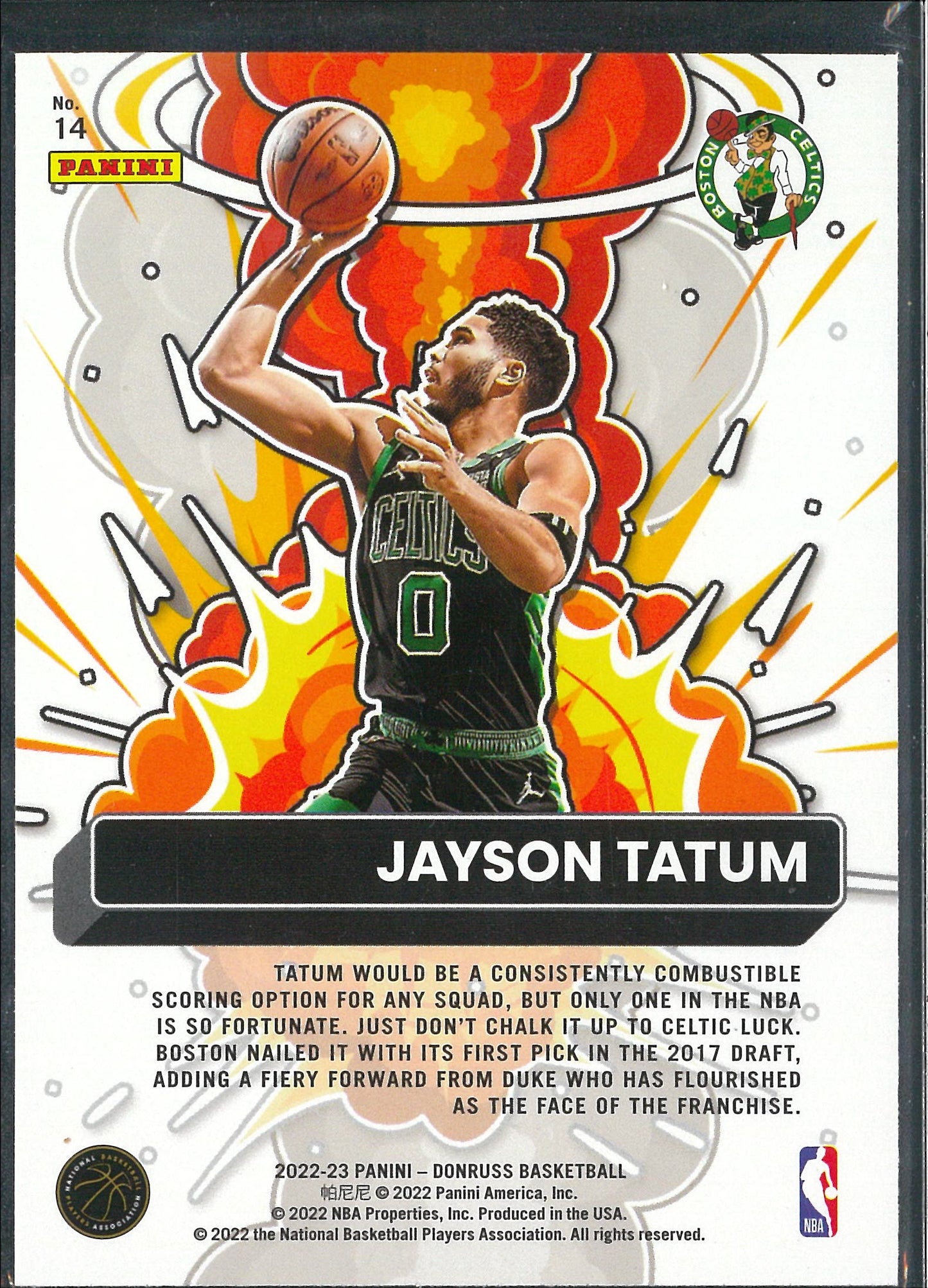 2022/23 Panini Donruss Basketball #14 Jayson Tatum Bomb Squad