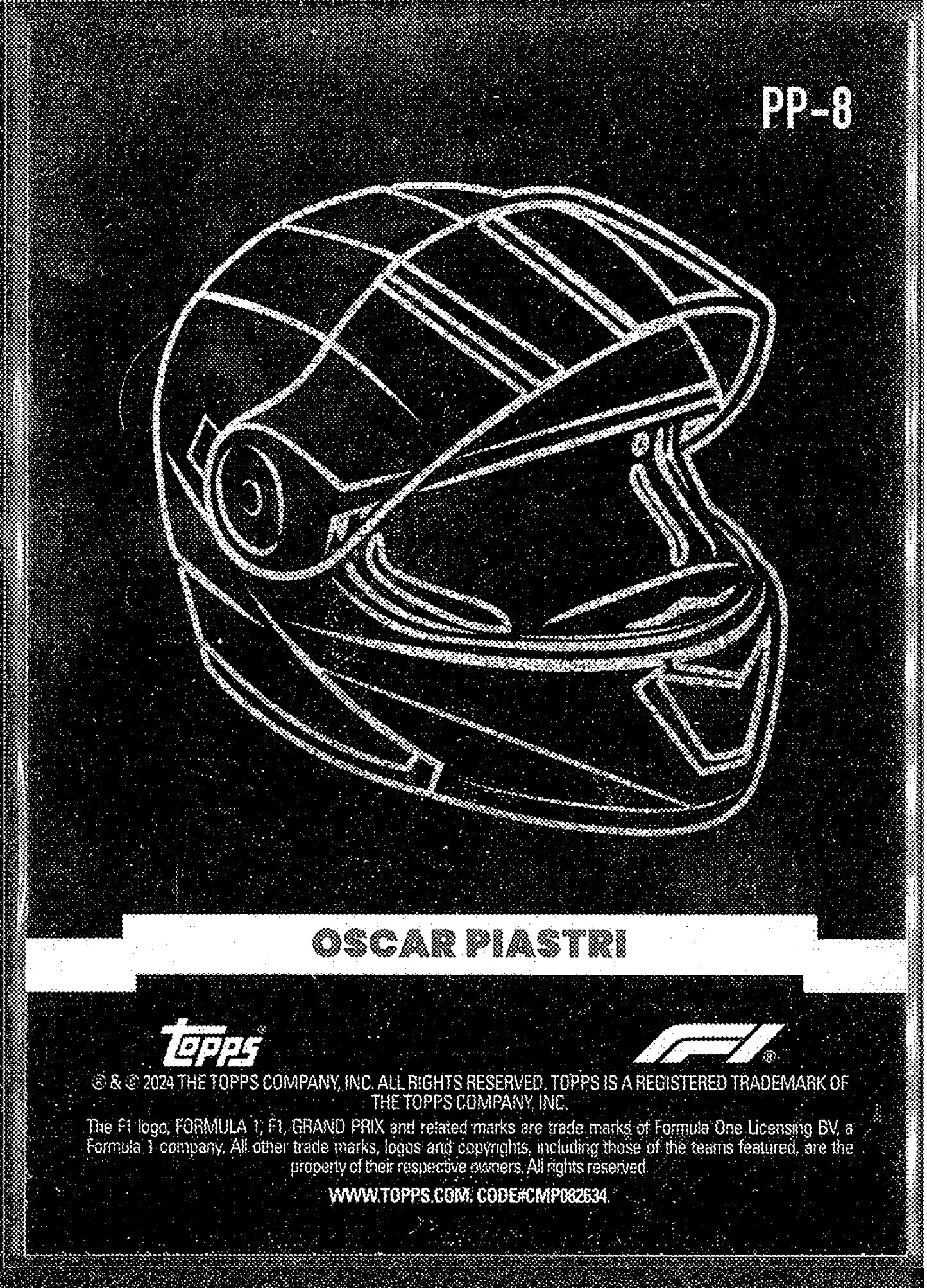 2024 Topps F1 Paddock Pass #PP-8 Oscar Piastri Power Packed