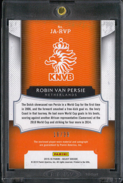 2015/16 Panini Select #JA-RVP Robin Van Persie Patch Autograph /39