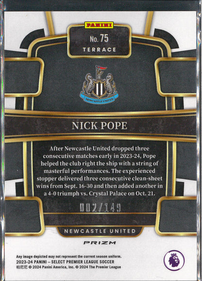 2023/24 Panini Select Premier League #75 Nick Pope Red /149