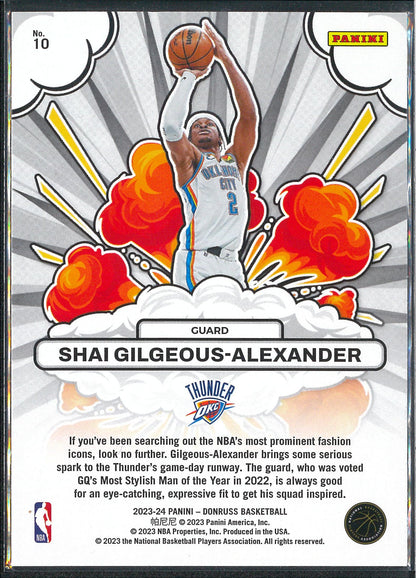 2023/24 Panini Donruss Basketball #10 Shai Gilgeous-Alexander Bomb Squad