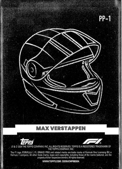 2024 Topps F1 Paddock Pass #PP-1 Max Verstappen Power Packed