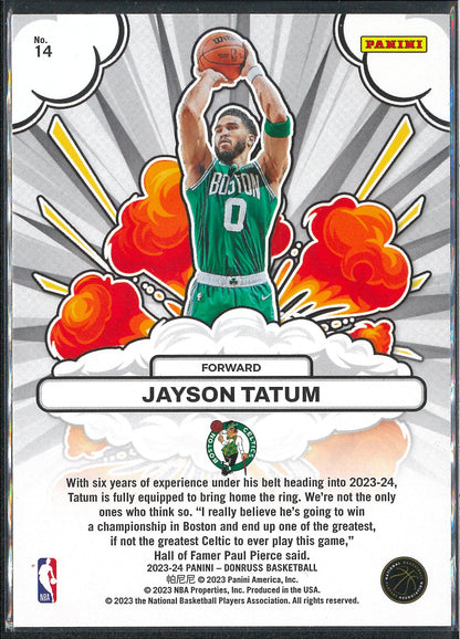 2023/24 Panini Donruss Basketball #14 Jayson Tatum Bomb Squad