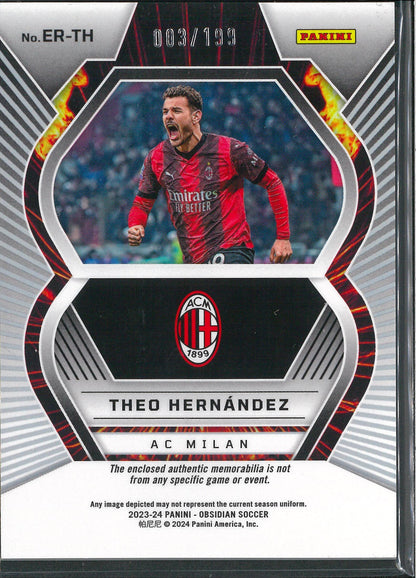 2023/24 Panini Obsidian #ER-TH Theo Hernandez Eruption Patch /199