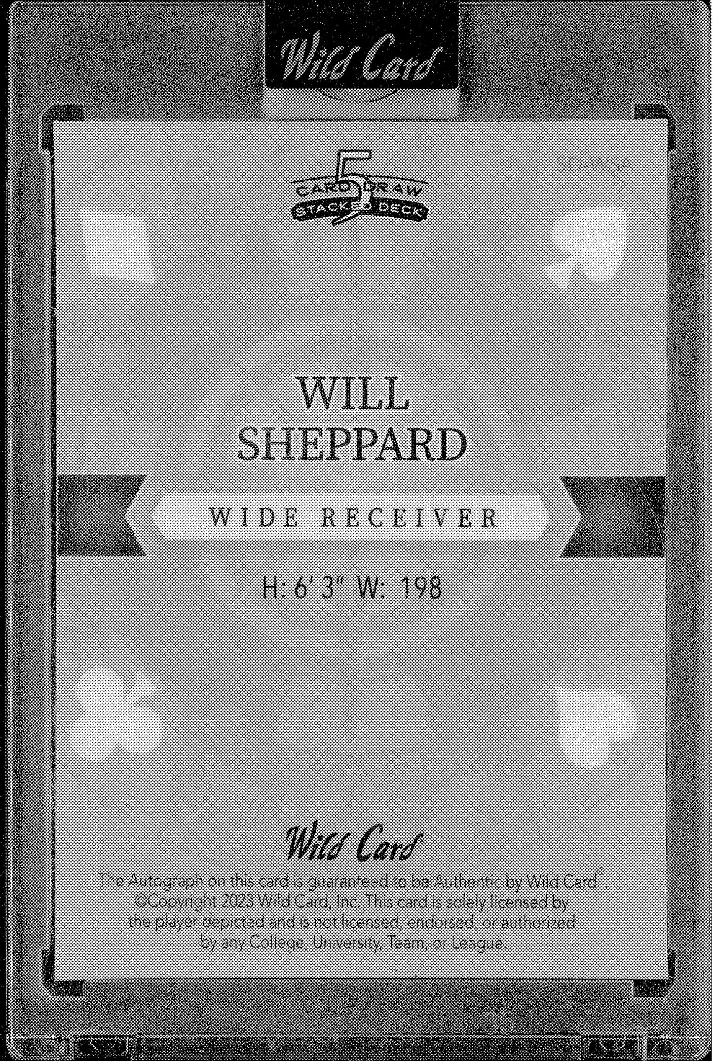 2023 Wild Card Will Sheppard Autograph /5