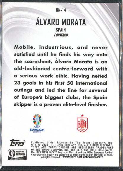 2024 Topps Chrome Euro #NN-14 Alvaro Morato Neon Nations