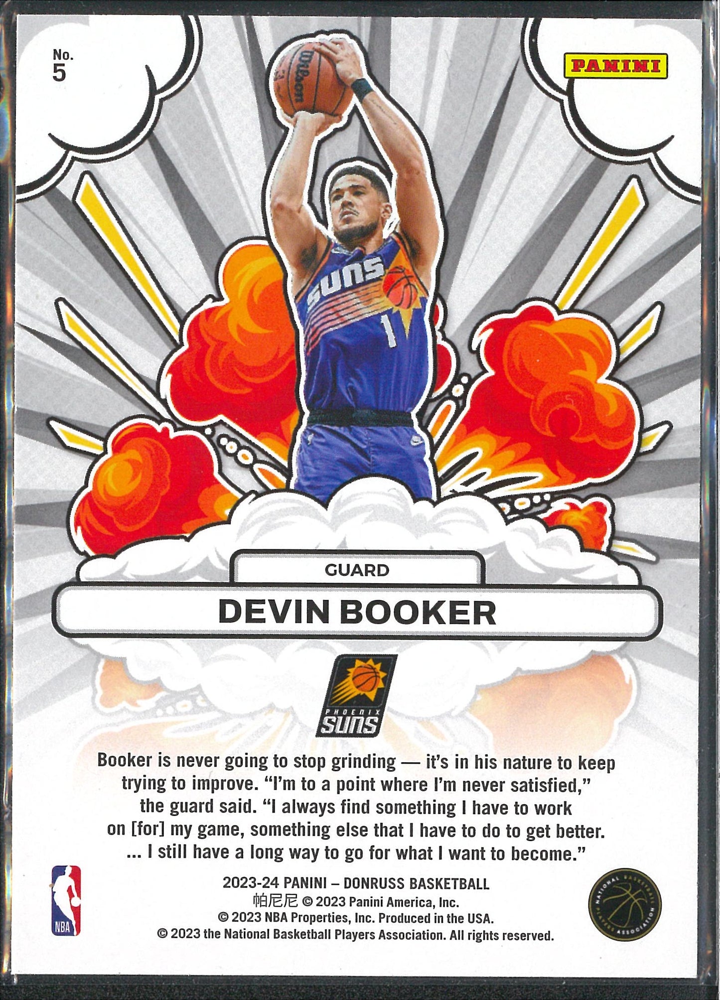 2023/24 Panini Donruss Basketball #5 Devin Booker Bomb Squad