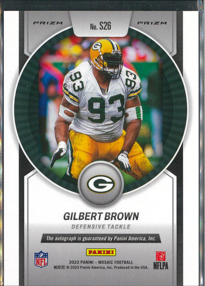 2023 Panini Mosaic #S26 Gilbert Brown Autograph