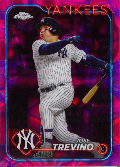 2024 Topps Chrome Baseball #USC99 Jose Trevino Purple Lava /299