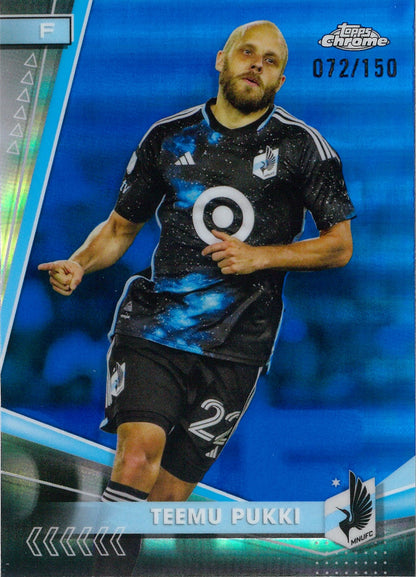 2023/24 Topps Chrome MLS #64 Teemu Pukki Blue /150