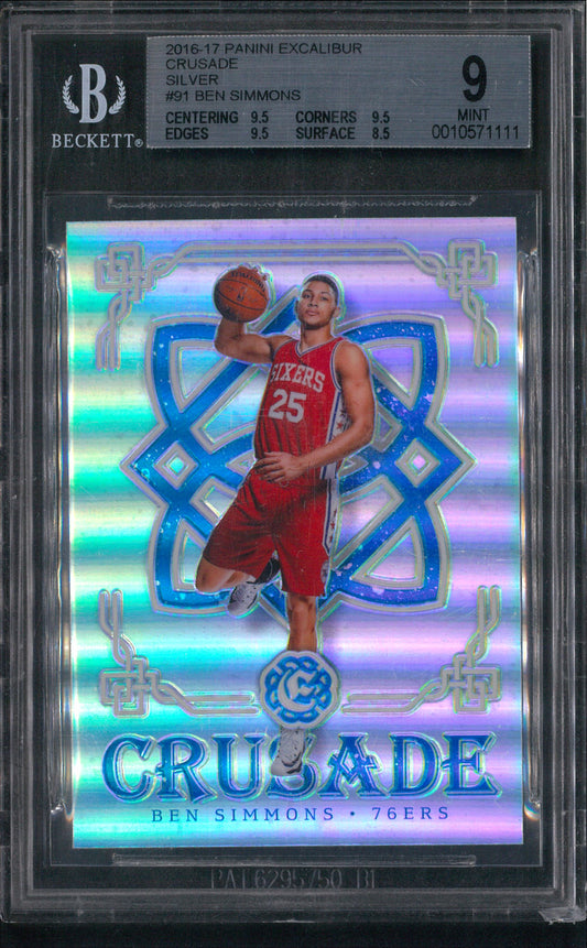 2016-17 Panini Excalibur #91 Ben Simmons Rookie BGS 9