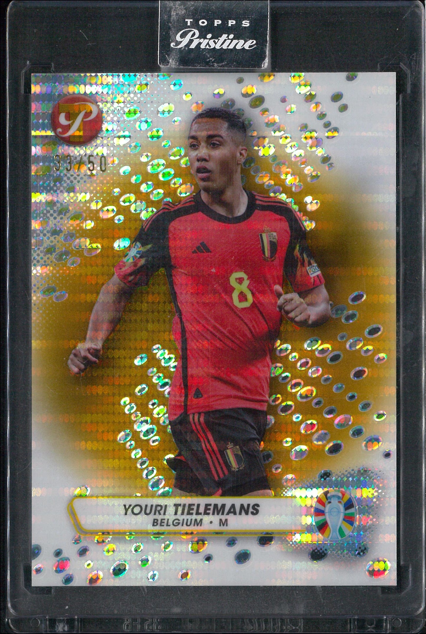 2023/24 Topps Pristine #12 Youri Tielemans Gold /50