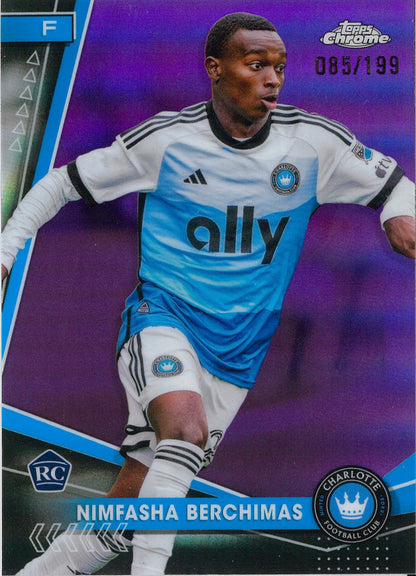 2023/24 Topps Chrome MLS #145 Nimfasha Berchimas Purple /199