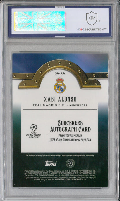 2023/24 Topps Merlin #SA-XA Xabi Alonso Sorcerers Autograph /99 MGC 9