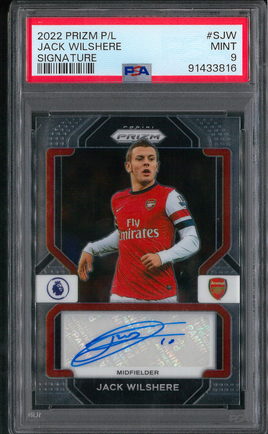 2022/23 Panini Prizm #SJW Jack Wilshere Autograph PSA 9