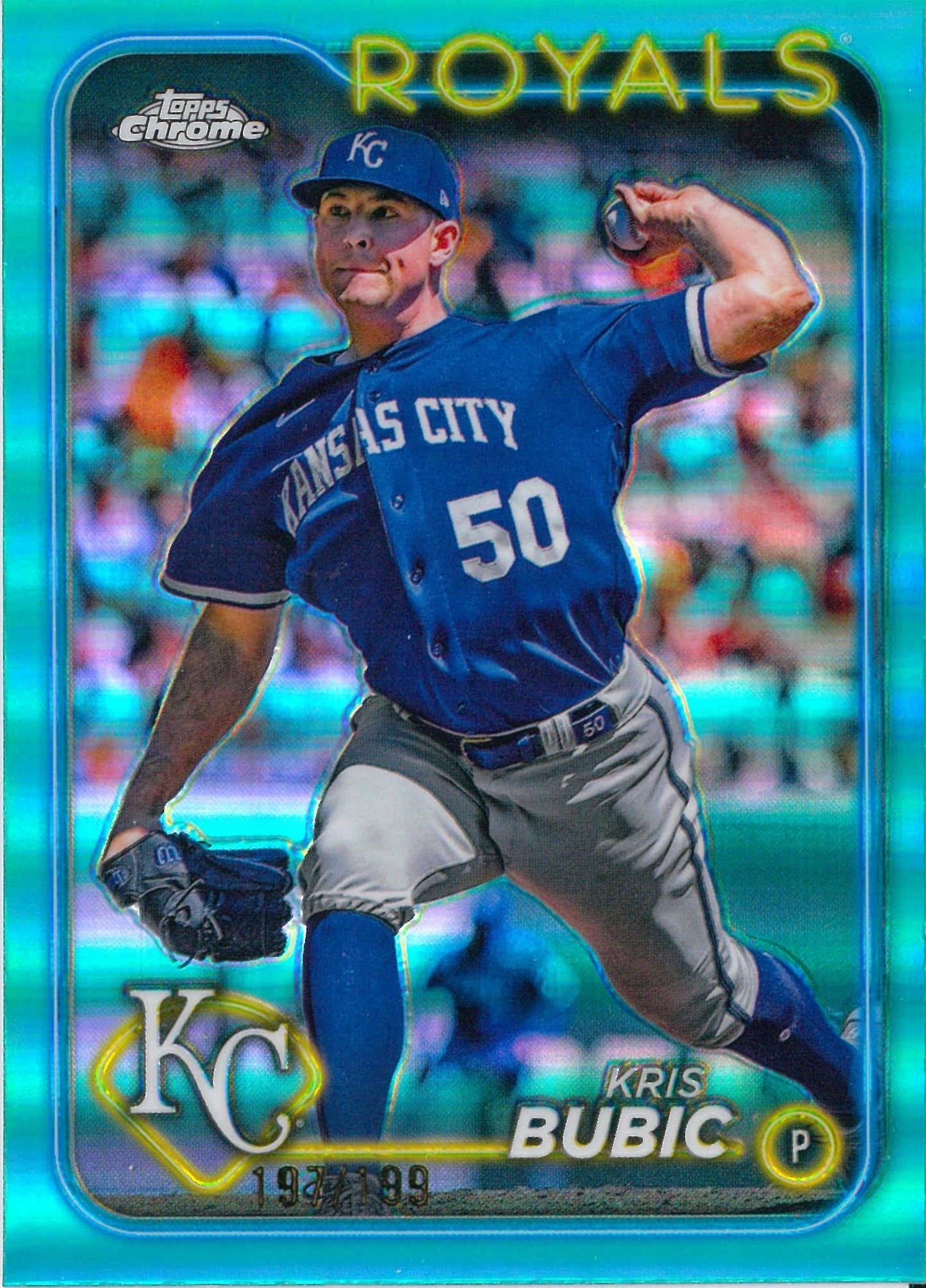 2024 Topps Chrome Baseball #USC85 Kris Bubic Aqua /199