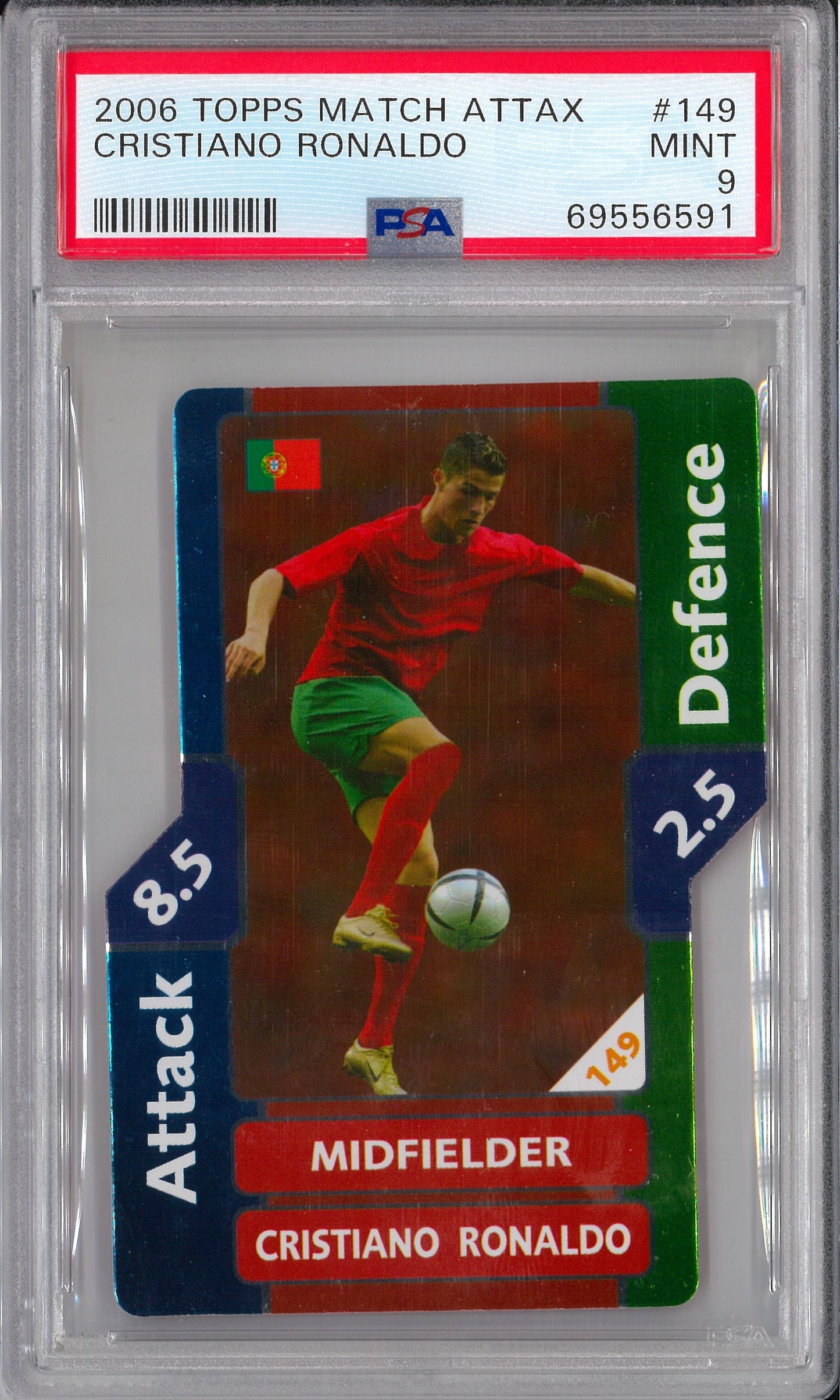 2006 Topps Match Attax Cristiano Ronaldo Di Cut PSA 9