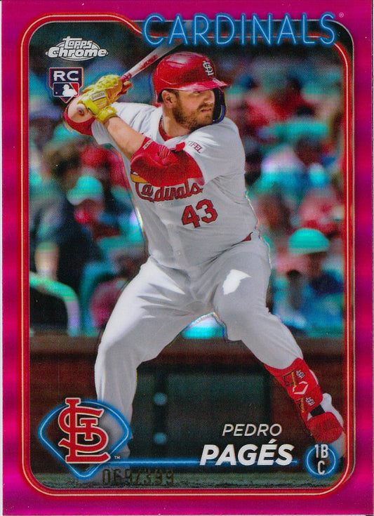 2024 Topps Chrome Baseball #USC29 Pedro Pages Pink /399