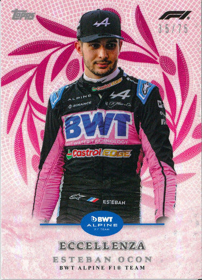 2024 Topps Eccellenza F1 Esteban Ocon Trionfo Pink /75