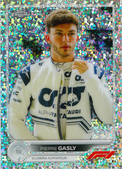 2022 Topps F1 Chrome #45 Pierre Gasly Mini Diamonds /299