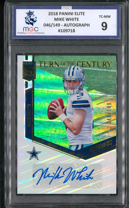 2018 Panini Donruss Elite #TC-MW Mike White Turn Of The Century Autograph /149 MGC 9