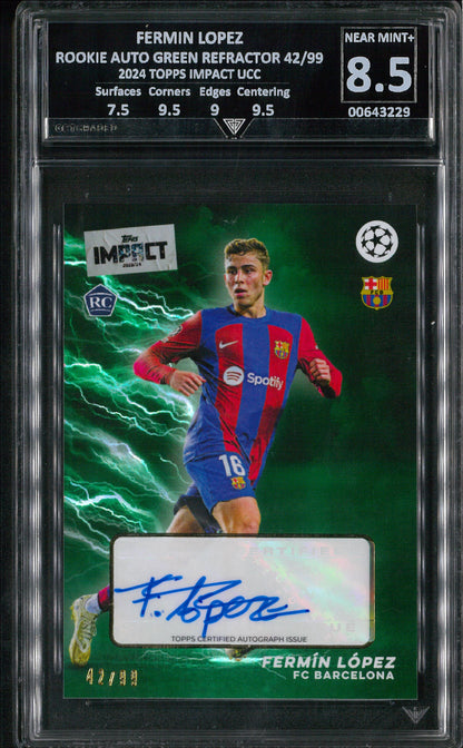 2024 Topps Impact Fermin Lopez Rookie Autograph /99 Get Graded 8.5