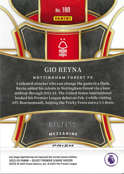 2023/24 Panini Select Premier League #180 Giovani Reyna Red /149