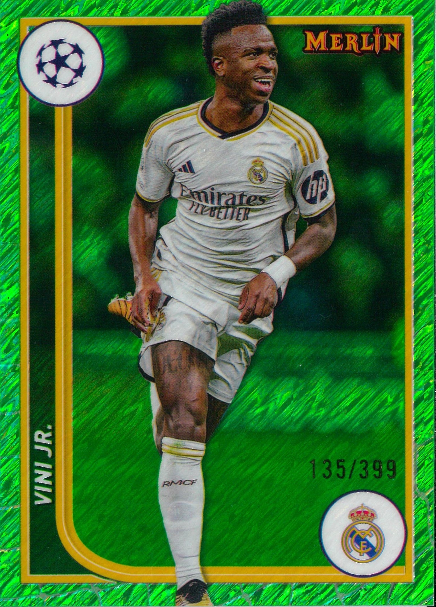 2023/24 Topps Merlin UCC #104 Vini Jr Green /399