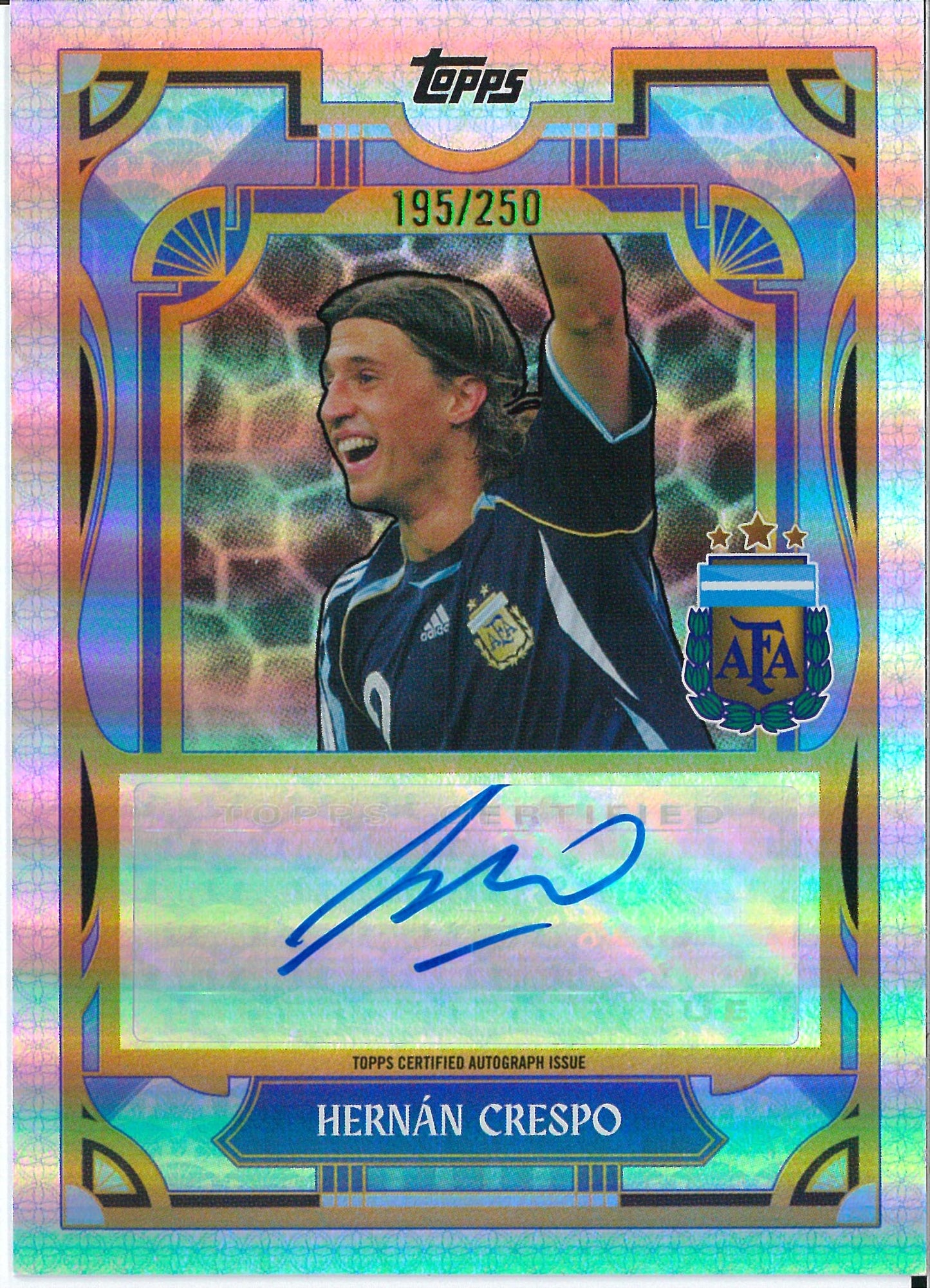 2024 Topps Argentina Team Set #AT-HC Hernan Crespo Silver Autograph /250